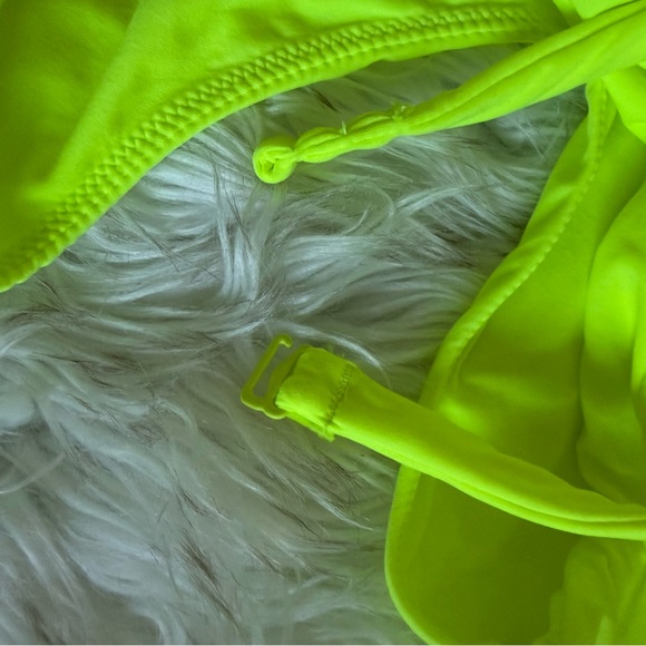 NWOT Skims Neon Green Highlighter Cutout Halter Bodycon Mini Dress | Small - Picture 6 of 8